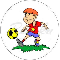 FOTBALISTA kreslený